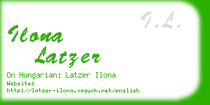 ilona latzer business card